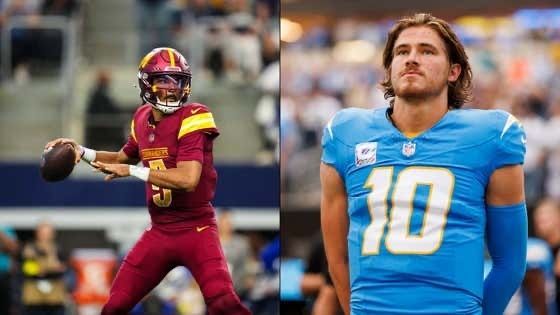 barstoolsports's tweet photo. The Same "Look At Me" Dork That Voted Justin Herbert For MVP Also Was The Voter That Ruined Jayden Daniels Unanimous ROY Last Year https://t.co/UNHPsVqMBr https://t.co/Nnye7iaIor