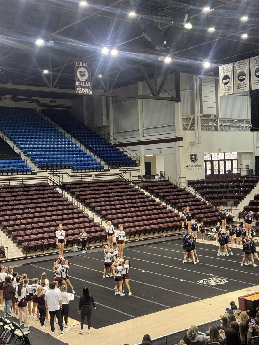 CoachSSnyder's tweet image. 1-0 at home! It’s a new era for the Bears!!@MoStateSTUNT girls showed up and showed out! #IttakesUSAll