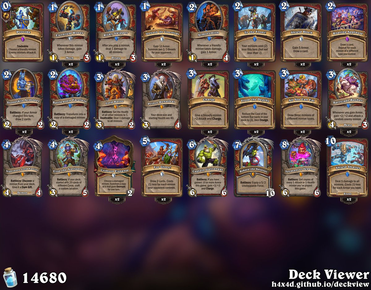 Elise Basher Warrior. Playtesting today and tomorrow

AAEBAQcIk9ADxvUDvIoEiqUEl+8EycEGw4MHgpgHENgC1ASz/AKktgP5jAT8ogSMtwSO1AS00QWh+wWKlAbSsAaOvwaDnQfqpwf8rwcAAA==
#hearthstone #wildhs