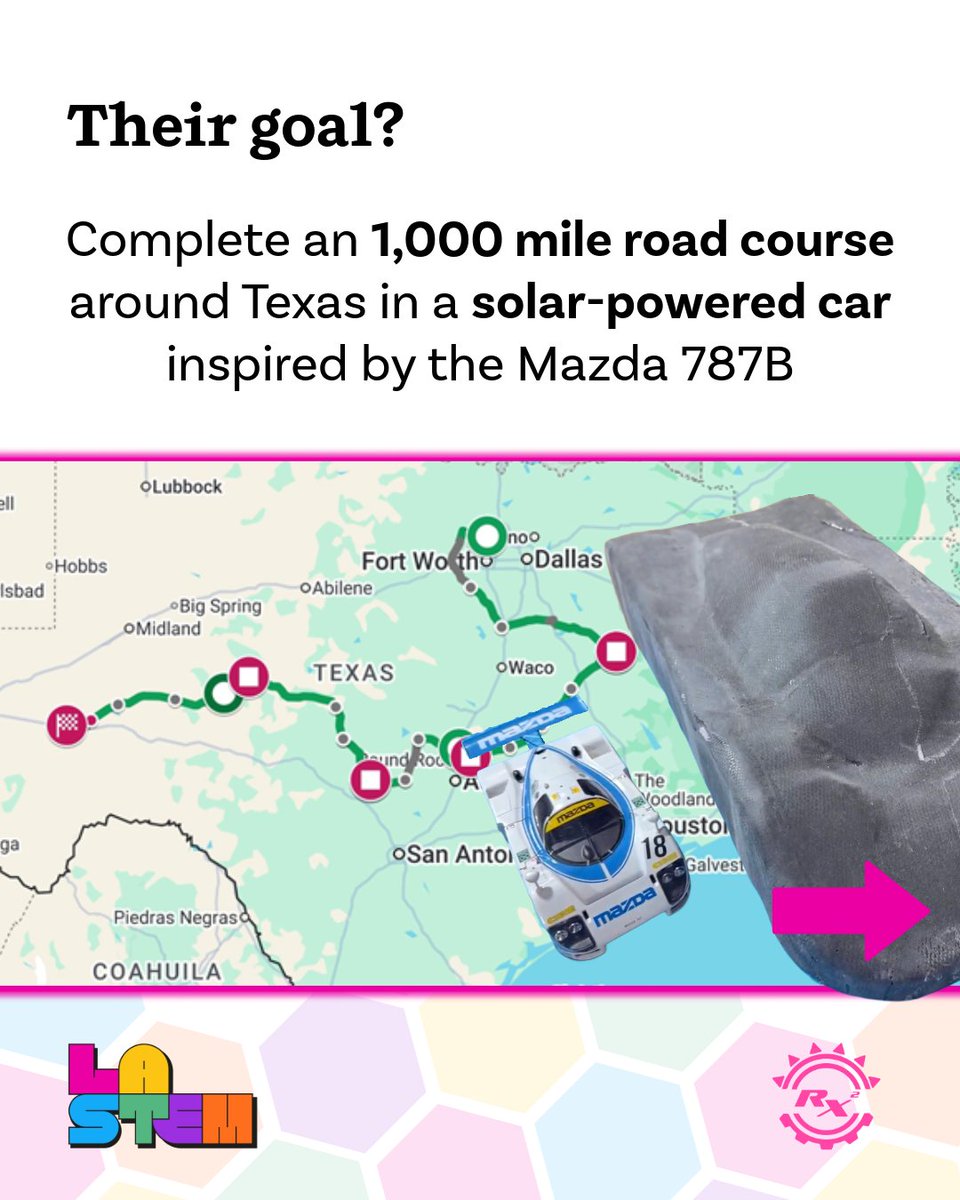 LASTEMCollectiv's tweet photo. Have you ever ridden in a #solarcar?  Eleven #TempleCity high school girls are making #history with the #SolarCarChallenge. Their inspiration? The classic #Mazda787B, of course! Follow their journey at https://t.co/5sv4qyzQbY https://t.co/VoHYcYQH3Z