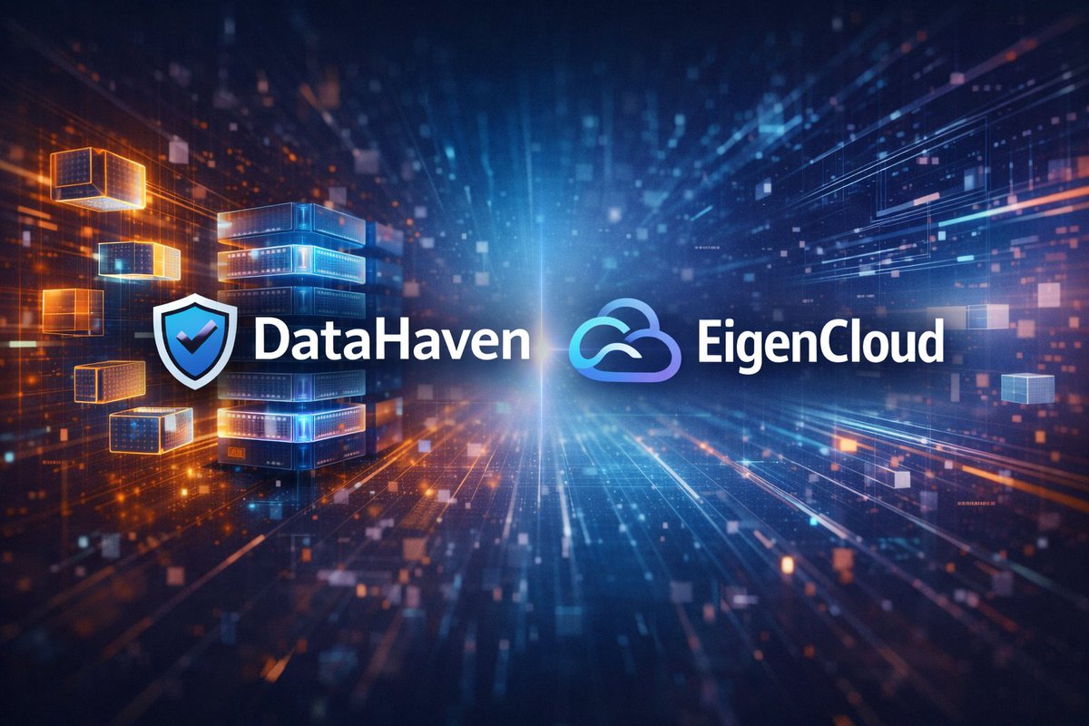 tncrypto363573's tweet photo. Excited for verifiable Web3! 🚀
@DataHaven_xyz x @eigencloud building trusted, scalable infrastructure for the decentralized future. https://t.co/QOM1r0iqzA