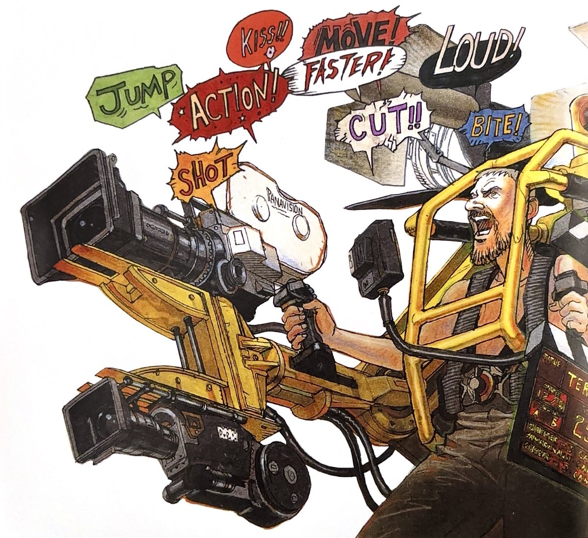 Film director James Cameron (Avatar, Titanic, Terminator, Aliens…) drawn by Katsuhiro Otomo (Akira, Domu…)