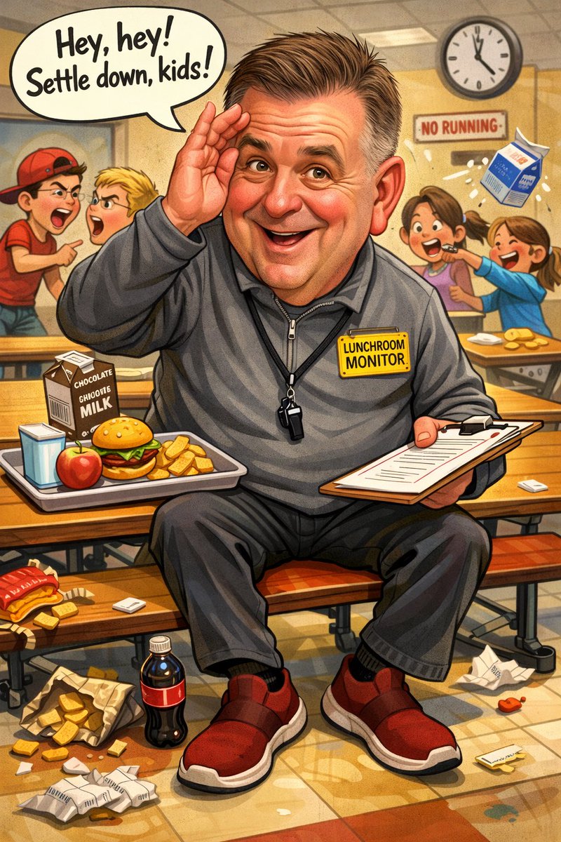 Coach Mercer … who the kindergartners call Ranch Man at lunch.