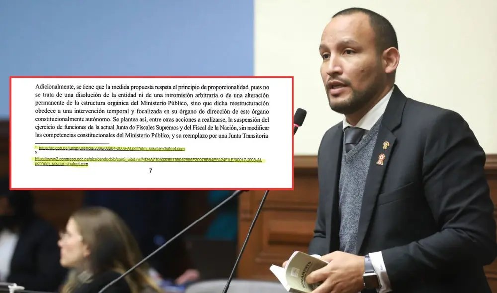 Alejandro Muñante presentó un proyecto para “reestructurar” el Ministerio Público y olvidó borrar “Source=ChatGPT.com”.

Peor aún: sus propias fuentes decían que el Ministerio Público era autónomo e intervenirlo es inconstitucional.

¿Merece tu voto?