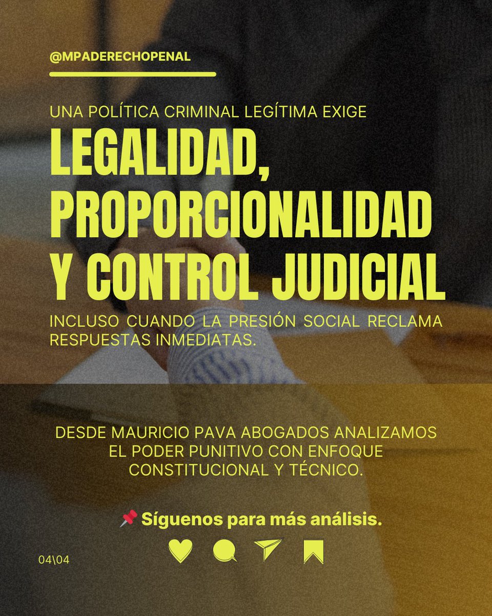 MPaDerechoPenal's tweet image. Analizar la política criminal es analizar el alcance del poder punitivo del Estado.
Desde Mauricio Pava Abogados abordamos este debate con rigor jurídico y técnico.
#política #mpa #rigor #jurídico