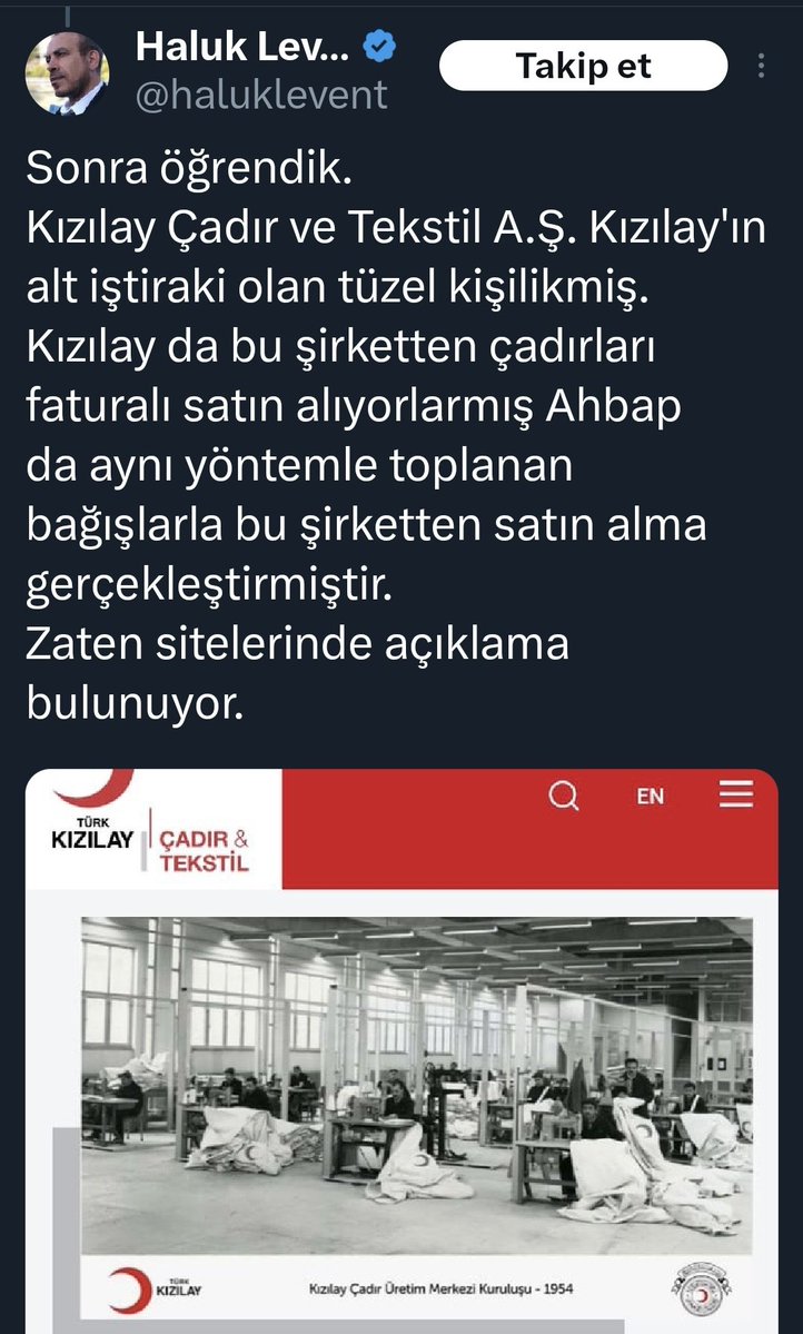 NekadarolduTR's tweet image. Kızılay'a güveni bitirip kenara çekildi!

Deprem döneminde "Kızılay çadır satıyor" diye ortalığı ayağa kaldırıp 
sonra "Alt iştirak şirketi olduğu için Kızılay 'a bile fatura kesiyormuş" diyen Ahbap Haluk, seni de Allah'a havale ediyoruz.