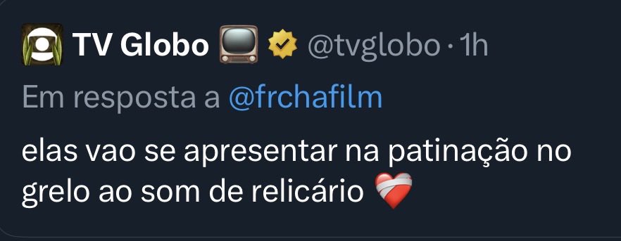 Pq a Globo apagou isso? Melhor tweet deles até hj.