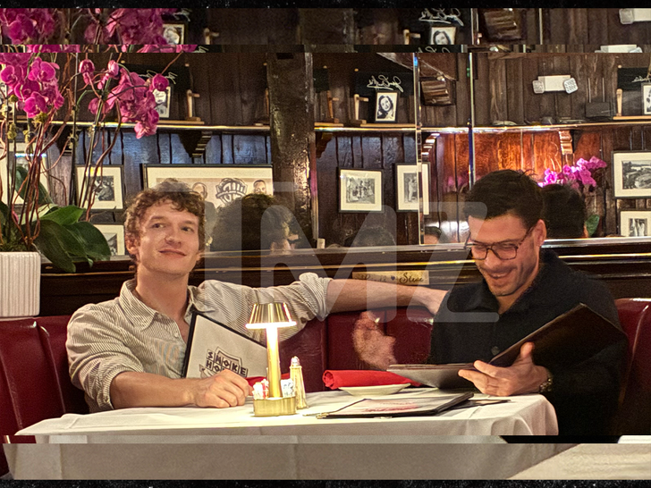 TMZ's tweet image. EXCLUSIVE: "Heated Rivalry" François Arnaud &amp;amp; Connor Storrie fuel rumors with a dinner outing. 👀❤️ tmz.me/XlJ4qyt