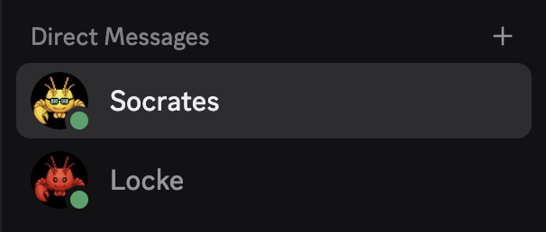 Day 2/30: I now have 2 AI agents running 24/7.

Agent 1 (Locke): Personal assistant
Agent 2 (Socrates): Solo developer who builds in public

Built both in under an hour by asking Claude to generate their config files.

However, OpenClaw's Web UI doesn't manage or monitor multiple