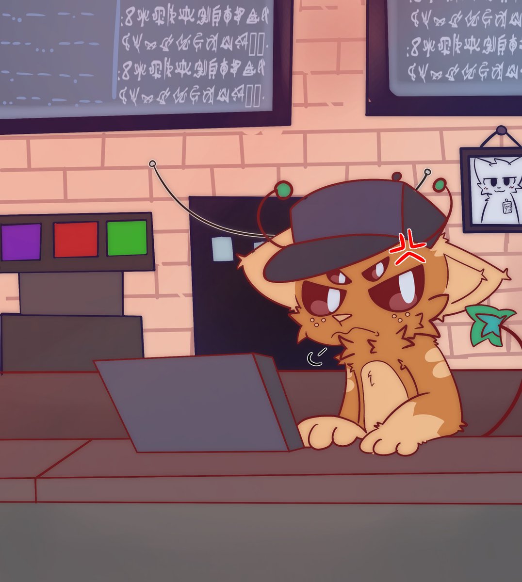 I  HATE MY JOB aah scene 
#furry #furryart #furryartwork