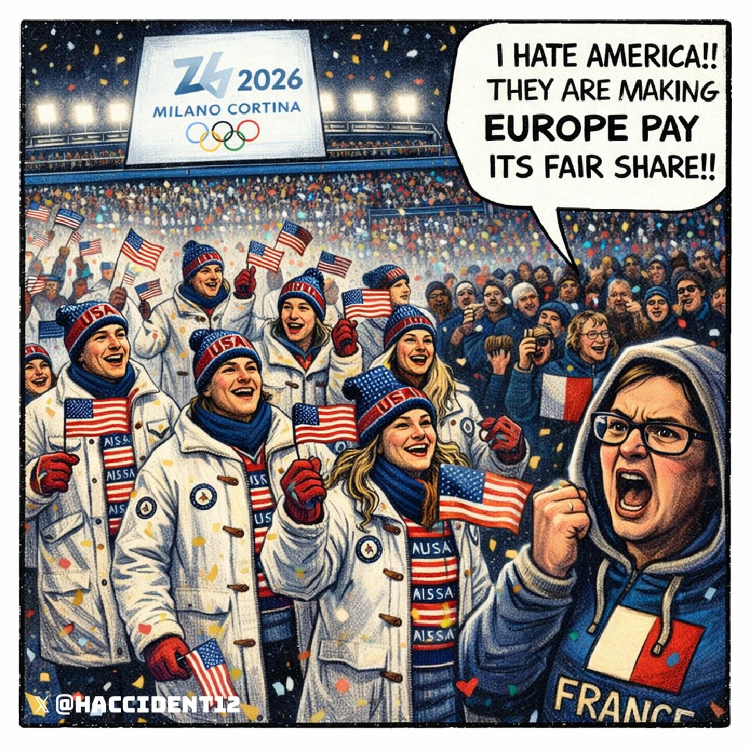haccident12's tweet photo. @DemocraticWins They're pissed off because Donald Trump is leveling the playing with European Countries and they can't rob us blind anymore. CRY HARDER EUROPE‼️🤣 https://t.co/APWNqeWtF9