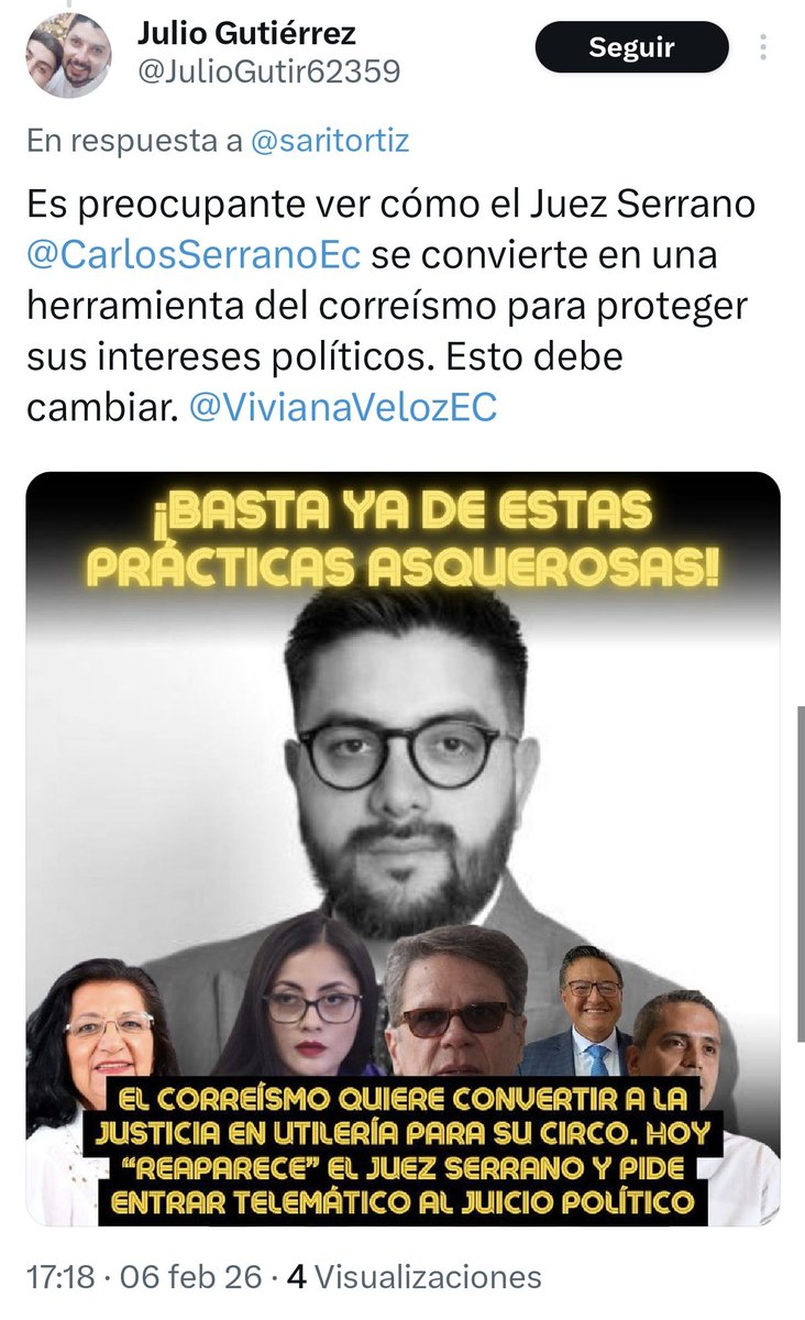 saritortiz's tweet photo. Empezó la campaña de desprestigio contra el juez anticorrupción #CarlosSerrano. Miren estas cuentas troll, que escriben desde Venezuela y Canadá. 
¿Esta operación se financia con dinero público o con recursos del narcotráfico? https://t.co/7BRgimD22j