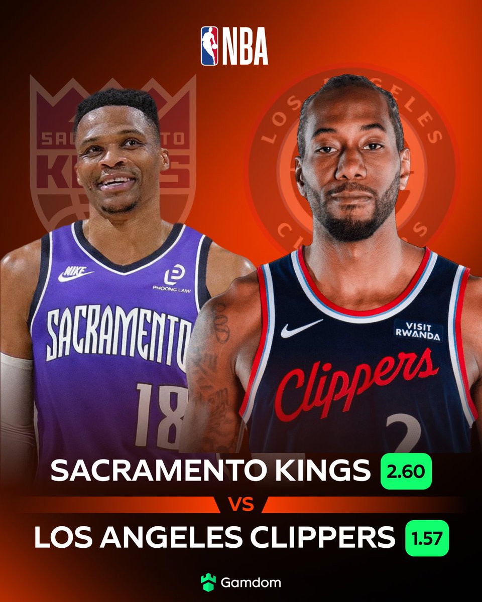 gamdomsport's tweet image. Russ faces his former squad again 👀

The #Clippers and #Kings bring the pace, the energy, and a little extra edge with Westbrook taking on his old team.

Who comes out on top in this West Coast showdown 🔥