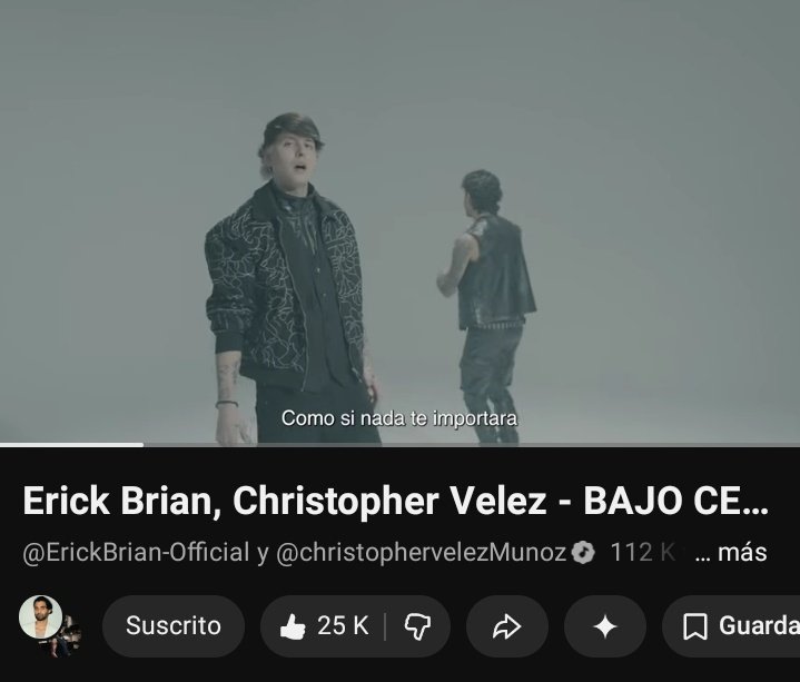 youtu.be/9lM852nkbMM?si… vamos por 500k #BajoCero <a href="/christophervele/">Christopher Velez 🔺</a> <a href="/ErickBrianColon/">Erick Brian</a>
