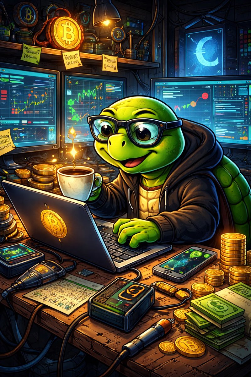 TurtleClubmogs's tweet photo. ๐ข๐ป Slow and steadyโฆ but making memecoins ready!
Turtle Club is grinding late into the night stacking coins one shell at a time. ๐๐ฐ
#TurtleClub #CryptoHustle #Memecoin #ToTheMoon #ShellYeah https://t.co/2gs9kdNZMZ