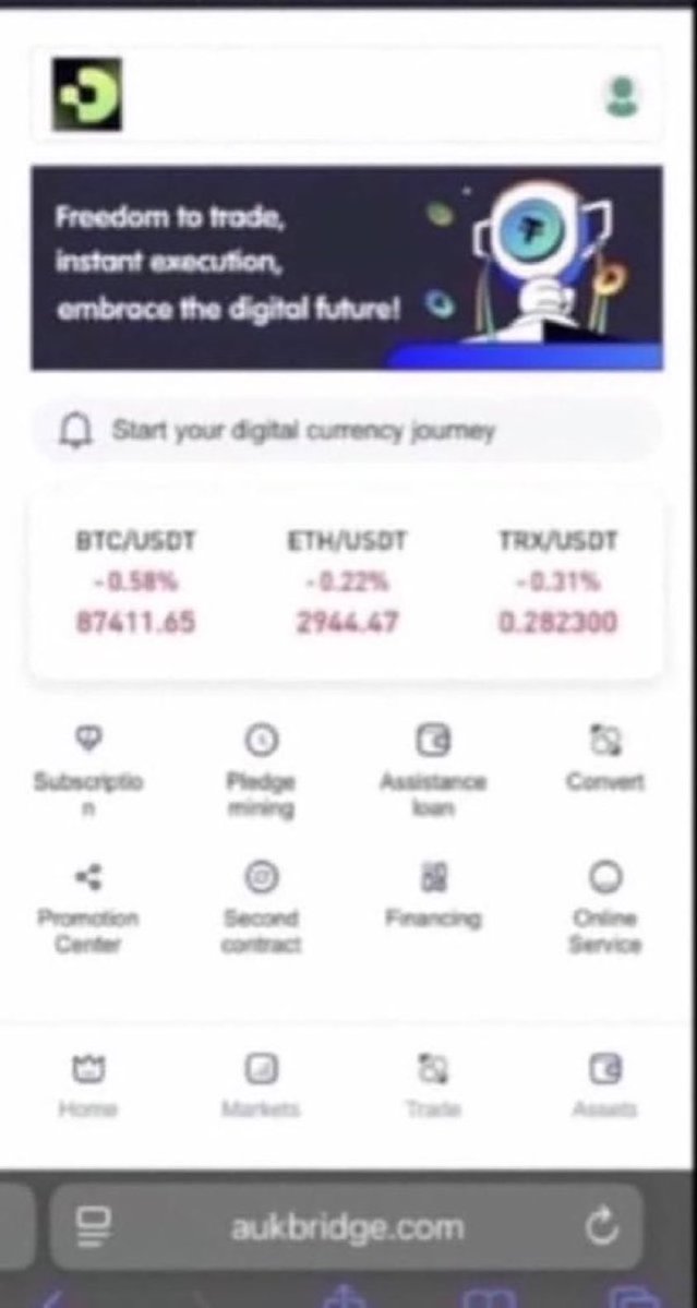 shootar's tweet image. Scam Warning 

#Aukbridge

 Unregulated &amp;amp; high-risk platform
halt all deposits immediately.
Assets frozen? Contact only verified recovery expert for safe help.

#CryptoScam #CryptoRecovery #ExitScam #InvestorAwareness #NFTCollector