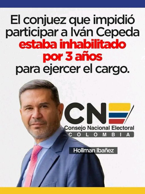 Hollman Ibáñez es un peligroso criminal que atenta contra la democracia.