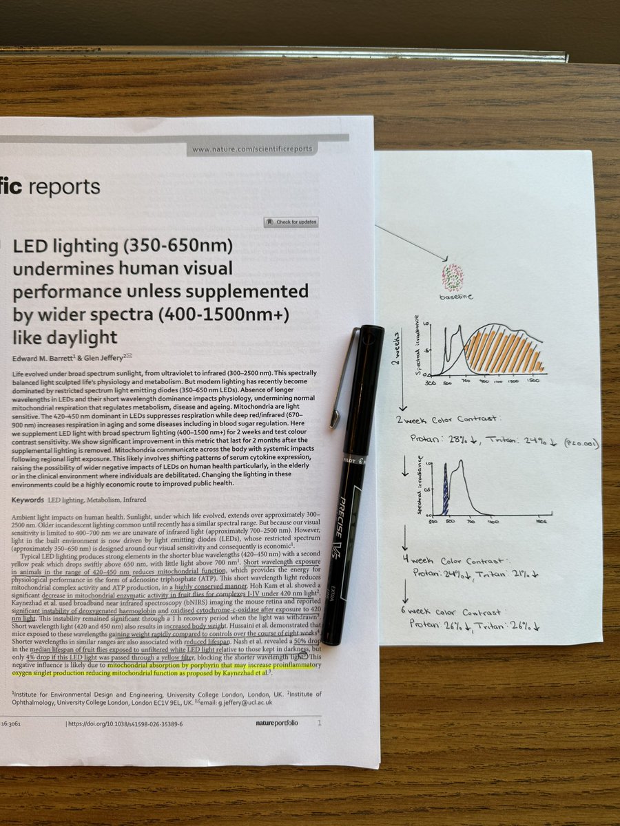 Jonathanjarecki's tweet image. Recent research published this year in Nature: Scientific Reports demonstrates the effects that light in the built environment has on human health. 

Our modern build environment is dominated by short-wavelength light from LEDs and fluorescent lighting. This can have deleterious…