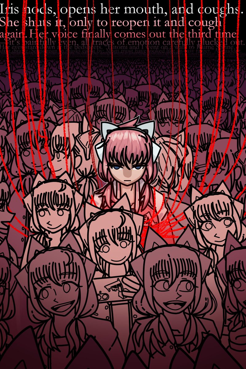 "Of the four locked in somber embrace, only three have heartbeats."

Set post-AINI, Mizuki, Bibi, and Ryuki work together to solve a string of murders tearing Iris's world apart.

My #aitsf fic for <a href="/uchibigbang/">Uchikoshi Big Bang</a> 2025, cover art by bsky.app/profile/perpet…!

archiveofourown.org/works/78549456/