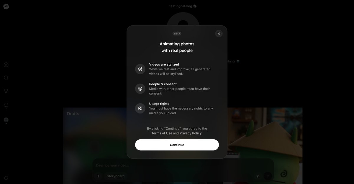 Consent attestation modal