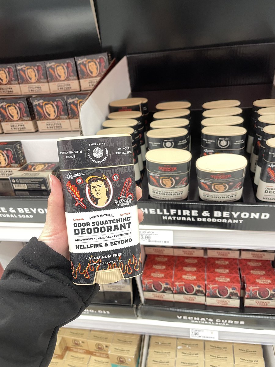 sojayhi's tweet photo. Deodorant Stranger Things ֺ⭑—🧼✿(A) price = 630฿ (ใช้ได้นาน 1-2 เดือน ) พร้อมเก็บออเดอร์ตลอดค้าบ🗯️

🇺🇸ปิดรอบ 16/02
🙌🏻  יִ รอบส่งสิ้นเดือน กพ นี้คับ

#หิ้วเมกา #พรีเมกา #หิ้วUsa #ตลาดนัดpeakyblinders #ตลาดนัดStrangerThings #ตลาดนัดรวมด้อม #ตลาดนัดnetflix #StrangerThings5 https://t.co/DC5w7bKXOA