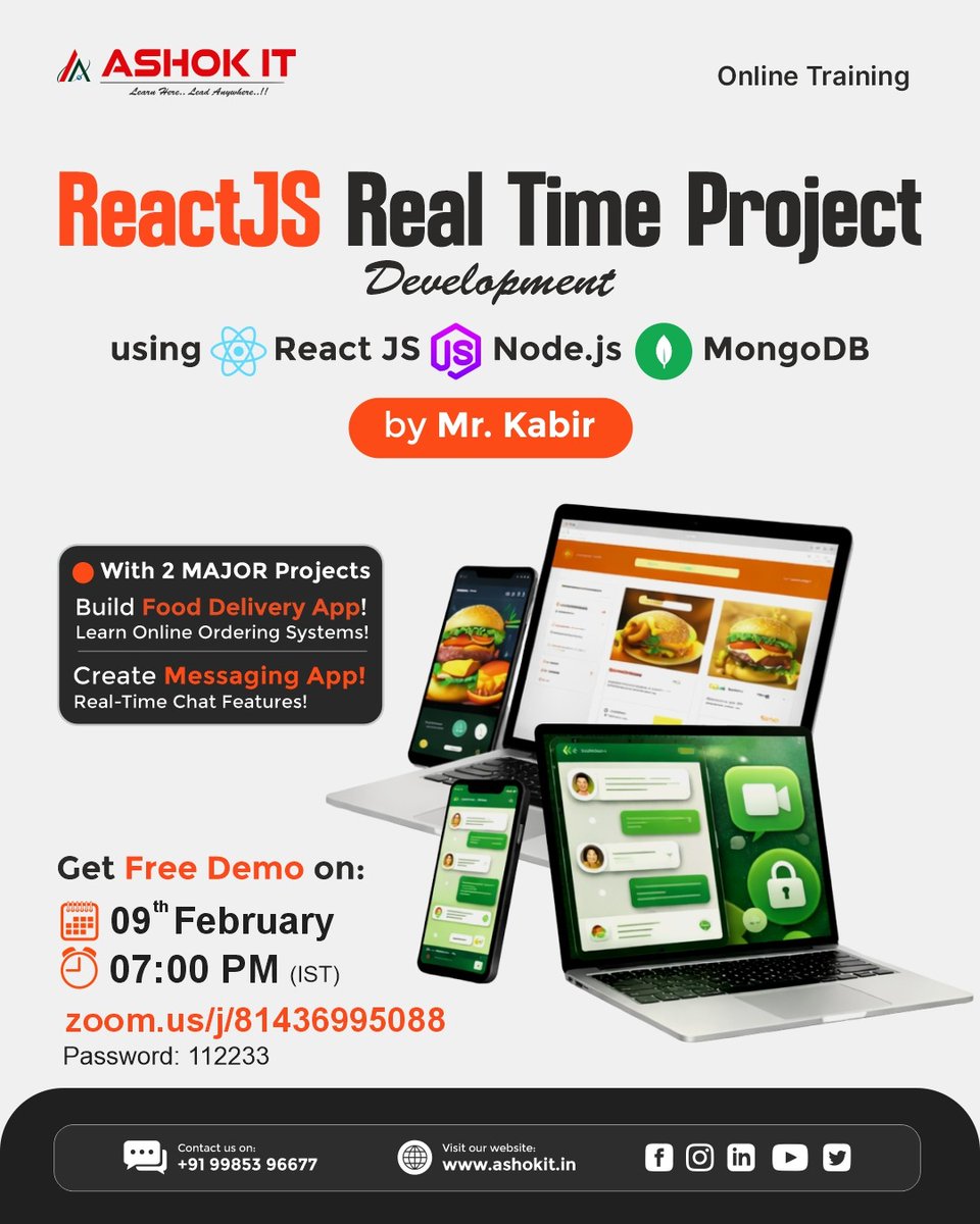 ashokitschool's tweet photo. 💻 ReactJS Real-Time Project Development – Online Training ⚛️
.
📲 Register Now:https://t.co/THSuPRSTtd

👨‍🏫 Trainer: Mr. Kabir
📅 Starting on: 09th Feb 2026 @ 07:00 PM (IST)
🖥️ Mode :     Online 
.
#ReactJS #ReactTraining #RealTimeProject #WebDevelopment #FrontendDeveloper https://t.co/NGkSJQHJBv