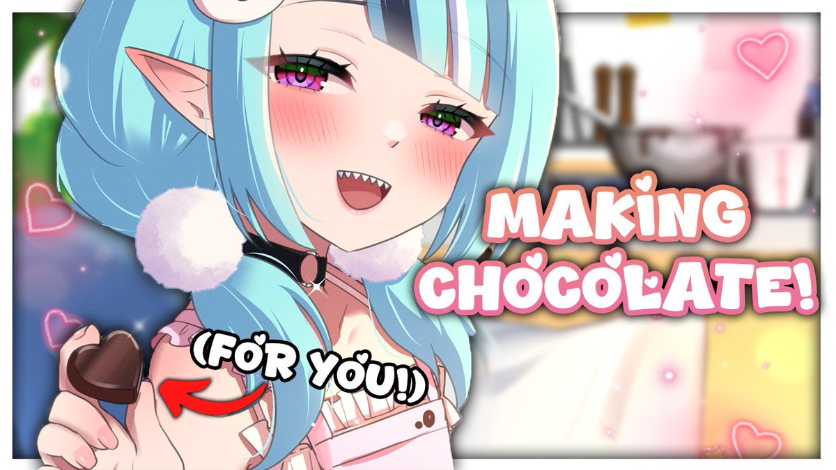let's make chocolates!! i've never done it before but it's a super romantic activity right?? you could even...get them yourself?? 😳
stream in 4 hours!