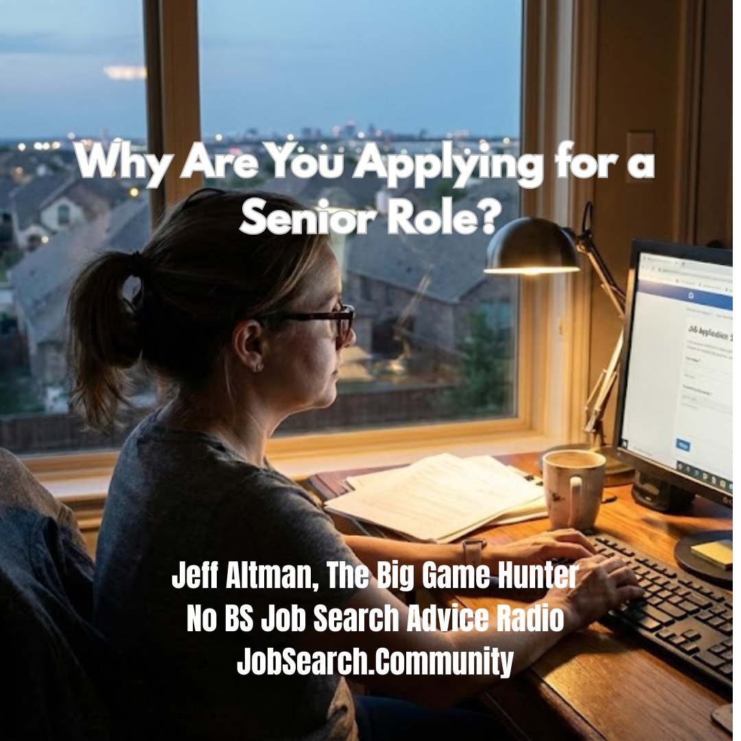 TheBigGameHuntr's tweet photo. EP 3124 It is beyond me why you even think of applying for senior roles online. https://t.co/2ivLbxBlUt #careerpodcast #podcast #nobsjobsearchadviceradio r #ExecutiveSearch #SeniorLeadership #CareerStrategy #jobsearchcoaching #LinkedInOptimization https://t.co/jJdMfzMZ7c