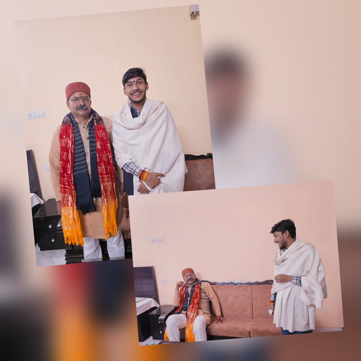 सर्किट हाउस गाजियाबाद में मा० सदस्य, राज्य गौसेवा आयोग उ.प्र., आ० श्री रमाकांत उपाध्याय जी के साथ सार्थक और सौहार्दपूर्ण भेंट कर, हास-परिहास व मुस्कान के साथ अपने मनोभावों का आदान-प्रदान कर, जनपद में निराश्रित गौवंश की समस्याओं और उनके समाधानों पर चर्चा वार्ता सम्पन्न की गई।