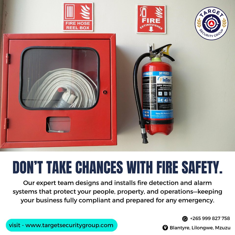 tsgmal_'s tweet image. 🔥 Fire safety made simple and smart!

From expert design to smooth installation, we provide reliable fire detection and suppression systems tailored to your space 🏢✨.

#FireSafety #SmartProtection
.
Visit - targetsecuritygroup.com
Dm us on WhatsApp: +265 999 827 758