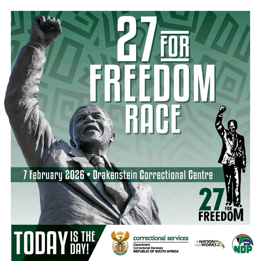 DCS_ZA's tweet photo. The 27 For Freedom Race is HERE!
Lace up 👟, show up 💪, and run for freedom 🕊️
Make every mile matter! 🚀🔥
#27forfreedomrace #my27kilometersformadibas27years
#RunForFreedom #MadibaLegacy #GovUpdates https://t.co/wuCIOgT95n