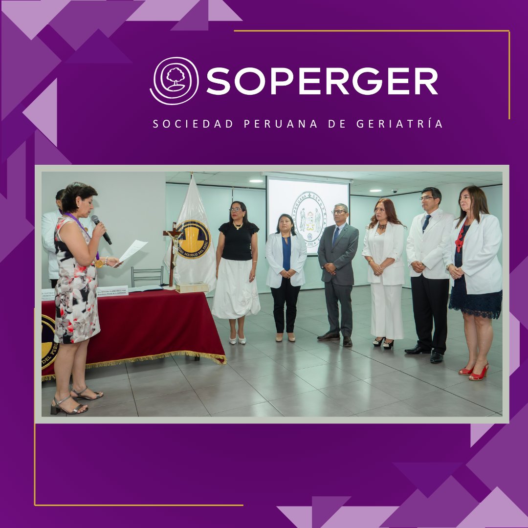 SOPERGERoficial's tweet photo. Oficialmente damos inicio a la gestión 2026-2027 de la Sociedad Peruana de Geriatría. Liderados por la Dra. Rossana Apaza, renovamos nuestro juramento por una medicina más humana, científica y comprometida.

¡Acompáñanos en este nuevo camino! 🥂🩺 https://t.co/vrt2ClMtNP
