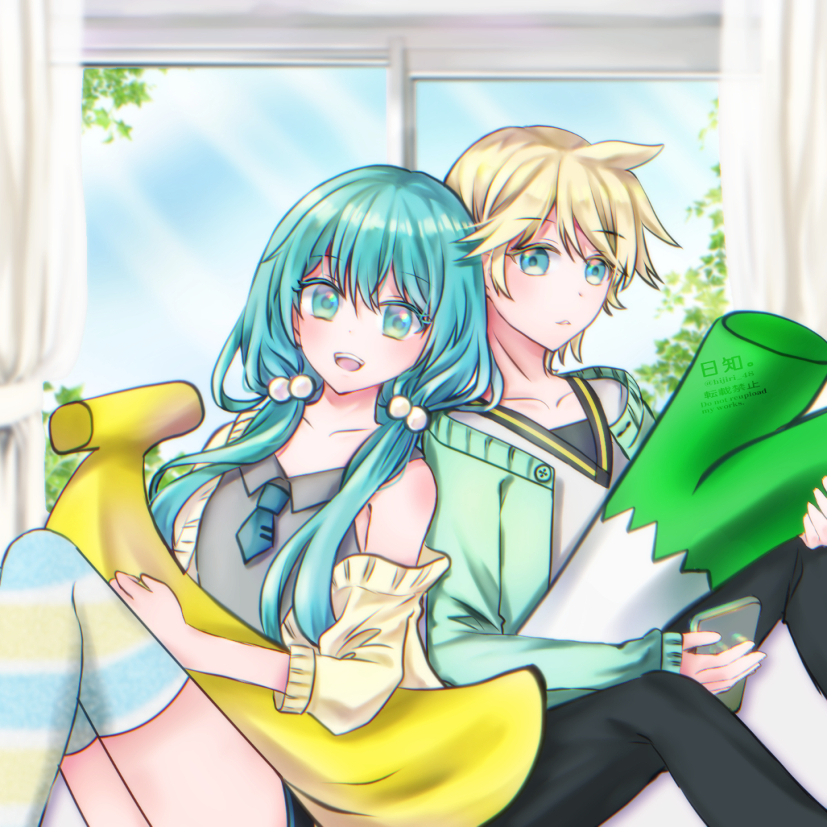 距離感がバグってるタイプの幼馴染（ルームウェアVer）
#レンミク #レンミクの日