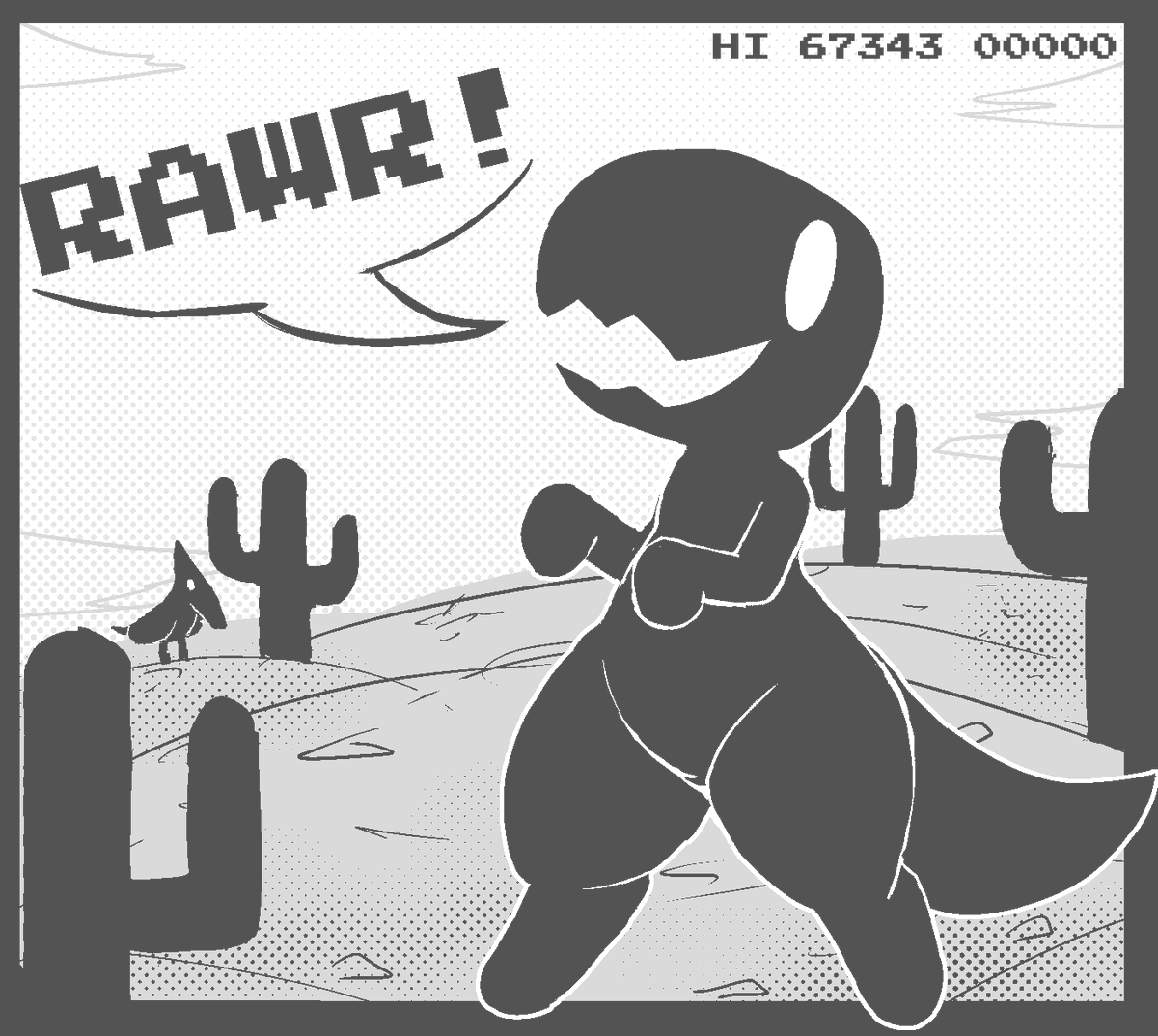 T-Rex Roar. - Google Chrome Dinosaur Game (2014)