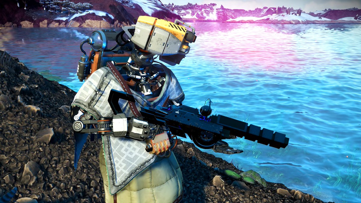 週末ミッションの草刈りと生物探査をあっさり完了、近隣星系に流れる。
調和キャンプのすぐ隣にセンチピラー、インターセプターの近所に墜落貨物船、モノリスでアトランティド（Ａ）と、おまけつきでした。
#NoMansSky #ノーマンズスカイ