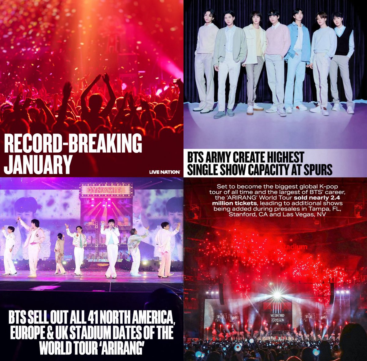 tksovers's tweet image. The amount of records BTS is about to break and set with this tour — this is just the start 🔥