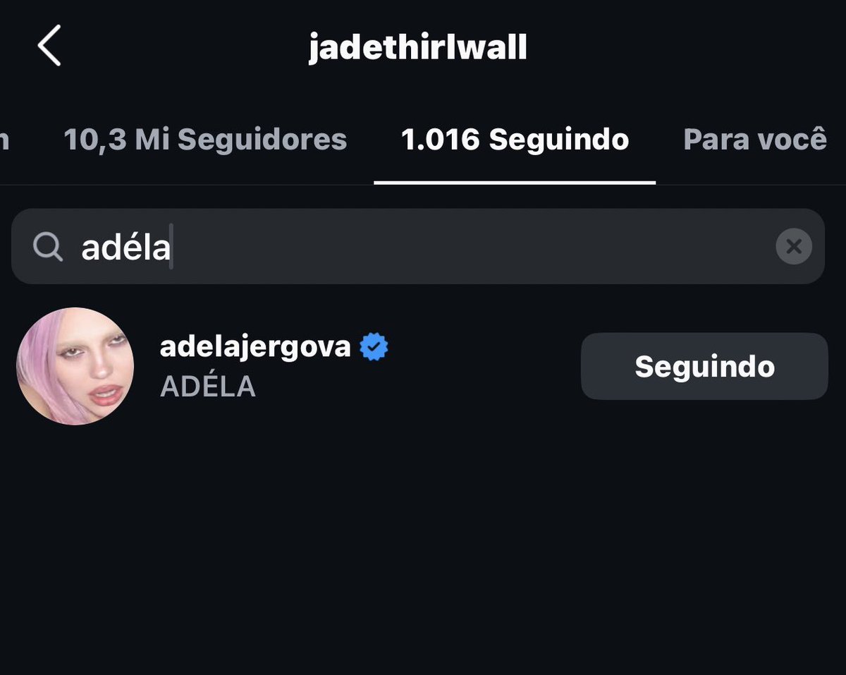 acervoadela_'s tweet image. 🚨 GAG! JADE começou a seguir ADÉLA no Instagram