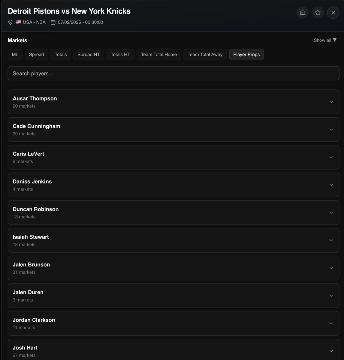 OddsNotifierHUB's tweet image. Looking for some #NBA Player props value tonight?

we've got you more than covered.

🏀 hub.oddsnotifier.io/basketball/usa…

The best odds comparison website you'll find for free. 

Create a free account, favourite your top books, win.