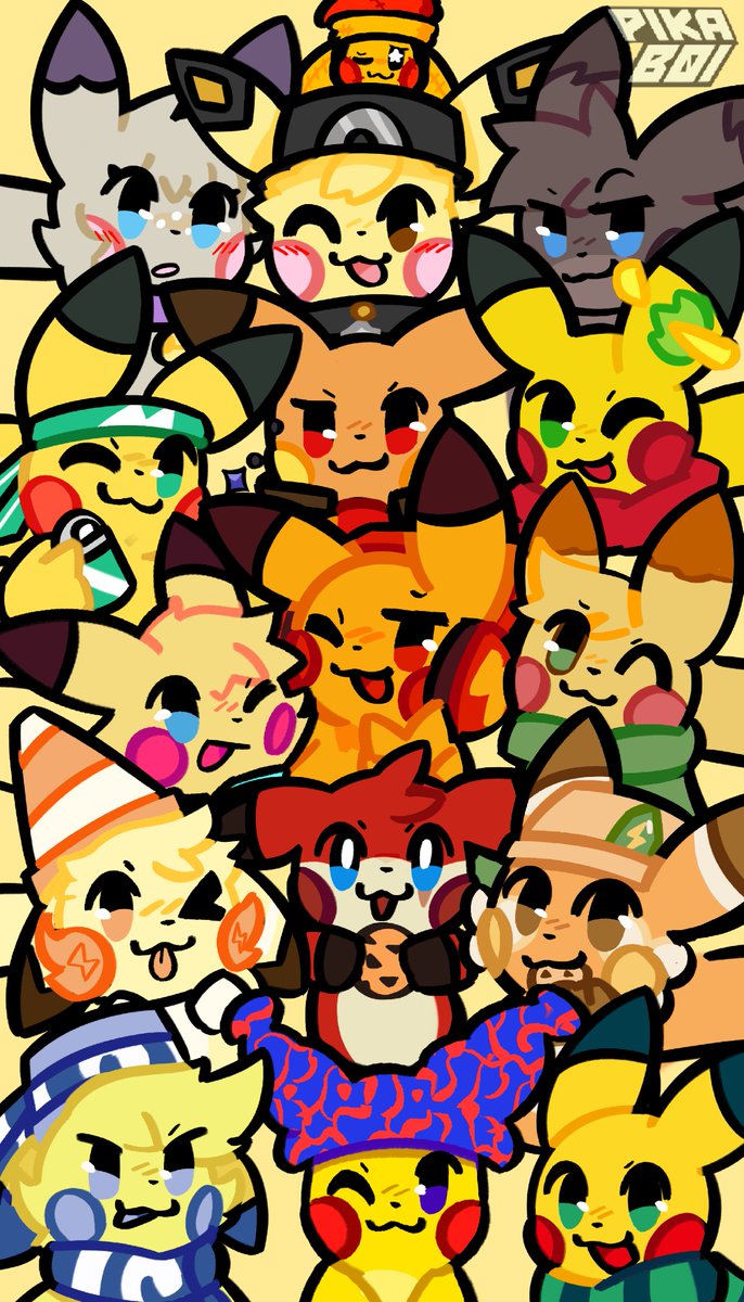 Pikab0i's tweet image. [Pikachu Day 2026] ⚡️⚡️
Hanging out with all of chu!

#PikachuDay #Pikachu