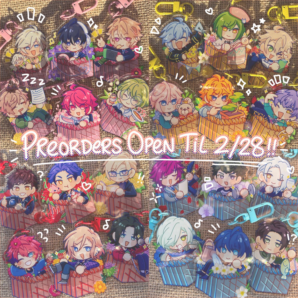 THE SHOP IS NOW LIVE! 🌺

from NOW until 2/28 @ 5PM PST my online shop will be active for preorders!!! 🫶 there are of course the flower basket charms but also some sky and paul phone charms for sale (in replies) <3

SHARES APPRECIATED! ☆

🌻 ashispikomart.bigcartel.com