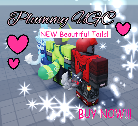 cloovrd's tweet image. BIG AND VERY POWERFUL Plummy UGC DROP! 
#RobloxUGC

We made a bunch of BEAUTIFUL AND POWERFUL tails! 
FIND THEM BELOW... 👀