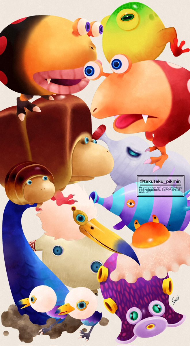 tekuteku_pikmin's tweet image. 原生生物たちもだいすき☺️