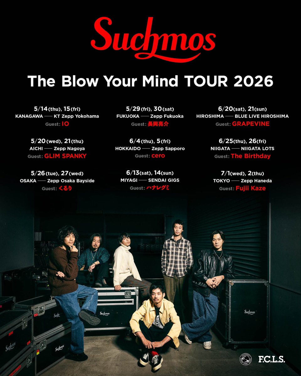 SATOSHIとなります Suchmos『The Blow Your Mind TOUR 2026』オフィシャルチケット先行