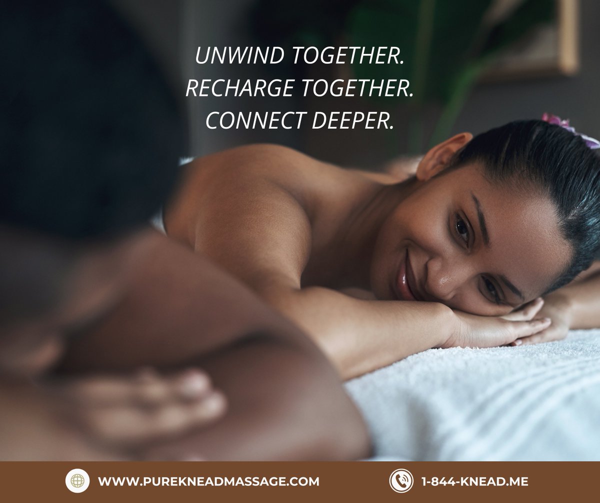 Unwind together. Recharge together. Connect deeper.

Book a couples massage today and make it a moment to remember: purekneadmassage.com

#CouplesMassage #RelaxTogether #Reconnect #ValentinesReady #PureKneadMassage