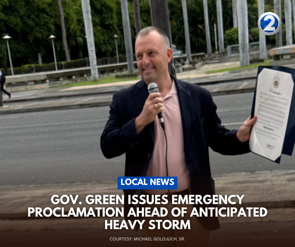 KHONnews's tweet photo. Gov. Josh Green issued an Emergency Proclamation ahead of the predicted severe weather this upcoming weekend, the governor’s office announced on Feb. 6.

Read more: https://t.co/l6bN7CTjPw https://t.co/lYSgDRYeM1