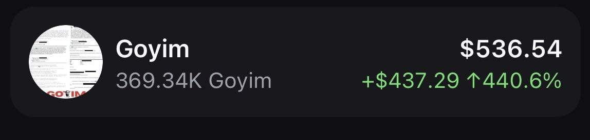 Hello Goyim Cohort. 

Have 369k $GOYIM to give away to the best video edits / memes posted in the comm over the next 24 hours. 

Will split evenly to 3 different people, and if there happens to be an ABUNDANCE of bangers I will simply give more away. 

God speed. 

GGoyim.