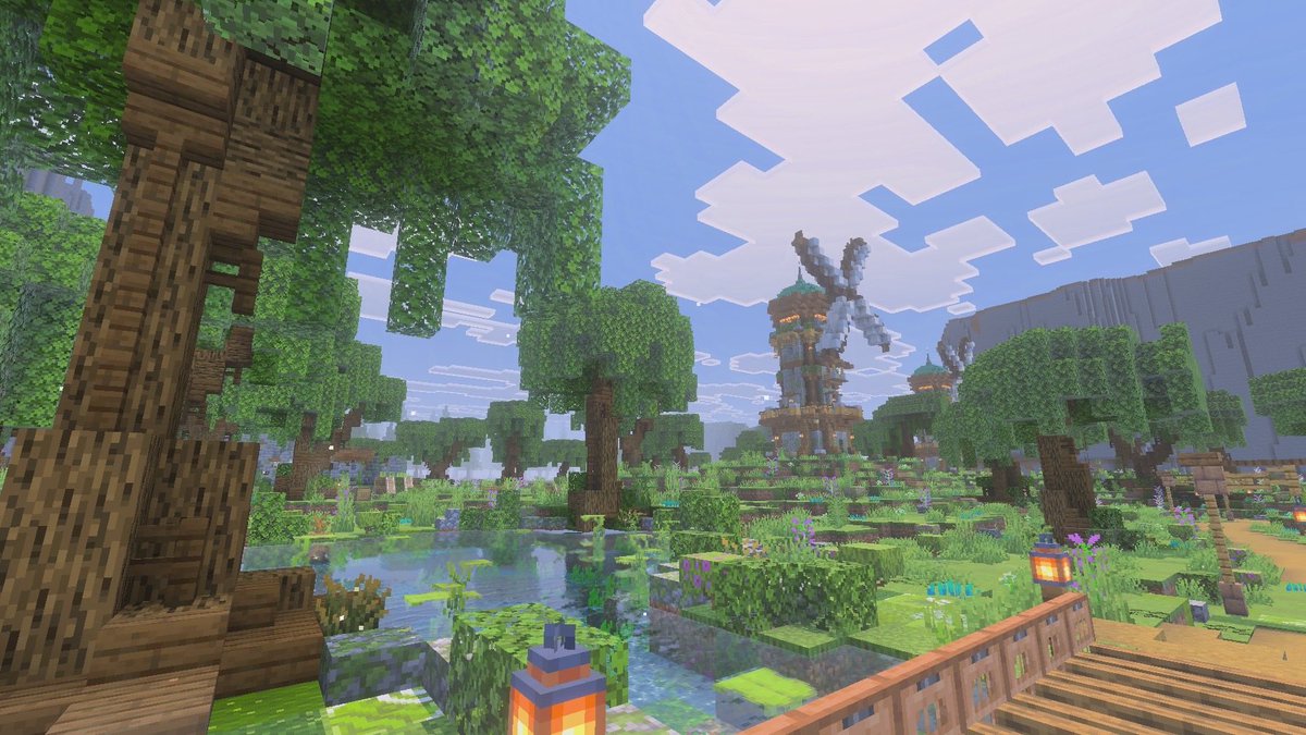 yuke_Quest's tweet photo. 池と風車🌪️
#Minecraft #Minecraftbuild #RPG #ファンタジー #マイクラ #ElementalCrisis https://t.co/7X0hF6IOY9