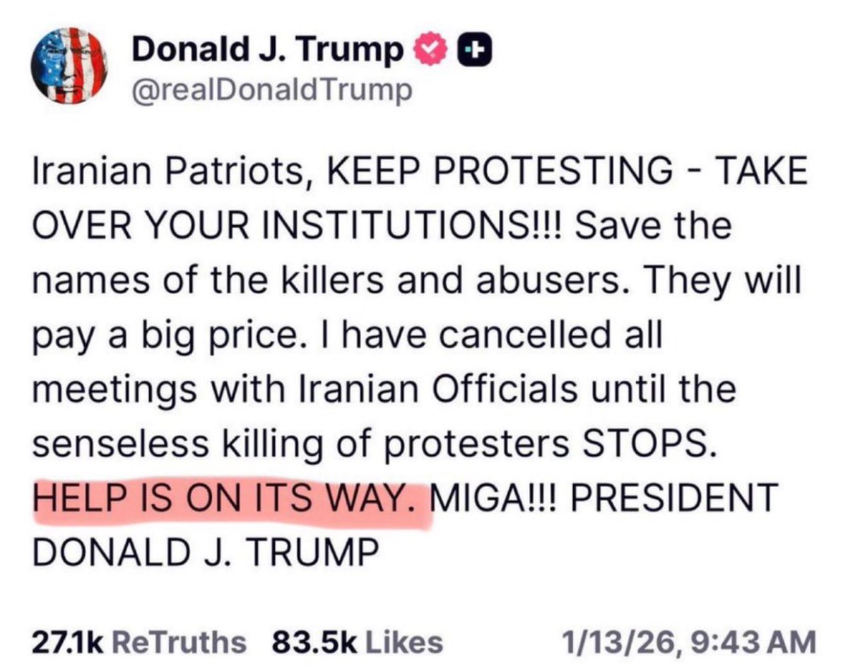 .
🔴 طوفان #TACO در توییتر بعد از مذاکرات امروز ترامپ با جمهوری اسلامی

🔺 پس از مذاکرات امروز دونالد ترامپ با جمهوری اسلامی، کاربران توییتر با راه‌اندازی هشتگ #TACO به این گفت‌وگوها واکنش نشان دادند.

TACO مخفف عبارت TRUMP ALWAYS CHICKENS OUT است؛

🔺‌ اصطلاحی طعنه‌آمیز که به