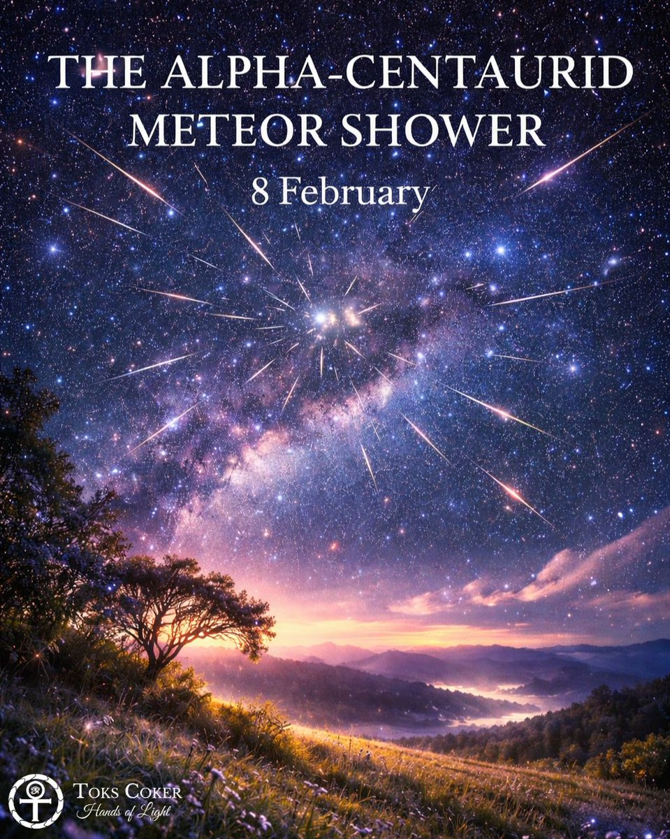 The Alpha-Centaurid Meteor Shower produces its peak rate of meteors around 8 February (3 per hour)

#ToksCoker #HandsOfLight #alphacentaurids #alphacentauridsmeteorshower #AlphaCentauri #meteorshower #MeteorShowerTonight #MeteorShowerMagic #Comets #cometscience #CometsComets