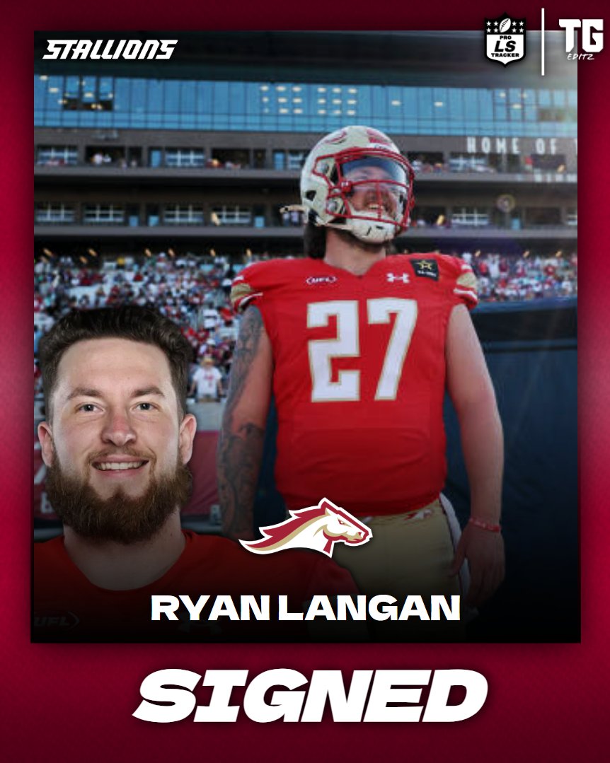 SIGNED:

The Stallions have Signed Ryan Langan (<a href="/RyanLangan/">Bean Langan</a>) to their active roster. Langan has spent the past 4 seasons with the Stallions, playing in 25 career games.

#Stallions #GeorgiaSouthern #Signed #LongSnap #LongSnapper #LongSnapping #Football #Pro #UFL